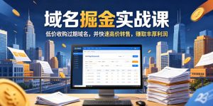 域名交易掘金实战课，低价收购过期域名，并快速高价转售，賺取丰厚利润【原创双语字幕】-八爪鱼资源库