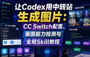 让Codex用中转站生成图片：CC Switch配置、画图能力检测与全局Skill教程-八爪鱼资源库