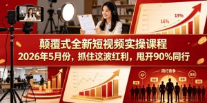 颠覆式全新短视频实操课程,抓住这波红利,甩开90%同行(更新2026年7月份)-八爪鱼资源库
