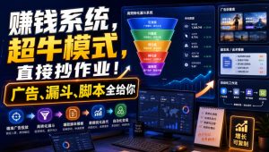 賺钱系统,超牛模式,直接抄作业!广告、漏斗、脚本全给你【原创双语字幕】-八爪鱼资源库