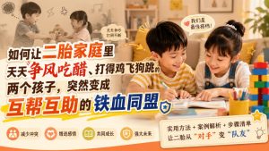 付费文章：如何让二胎家庭里天天争风吃醋、打得鸡飞狗跳的两个孩子，突然变成互帮互助的铁血同盟？-八爪鱼资源库