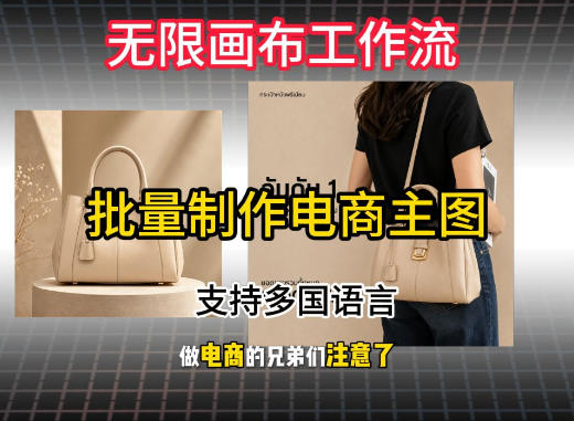 无限画布工作流搭建教程，一键电商主图批量制作，批量下载，支持多国语言-八爪鱼资源库