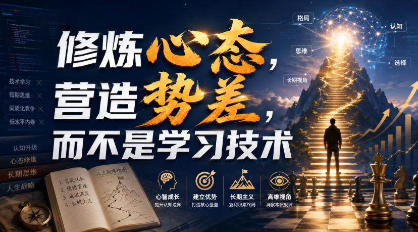 付费文章:修炼心态,营造势差,而不是学习技术-八爪鱼资源库