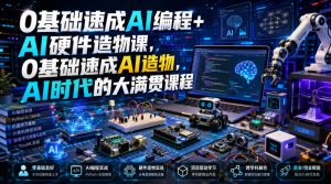 0基础速成AI编程+AI硬件造物课，0基础速成AI造物，AI时代的大满贯课程-八爪鱼资源库