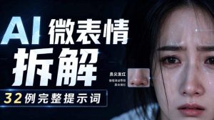 AI微表情拆解提示词合集，精准调控AI角色表情，可直接复用，0基础也能调出影视级表情变化-八爪鱼资源库