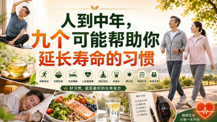 付费文章:人到中年,九个可能帮助你延长寿命的习惯-八爪鱼资源库